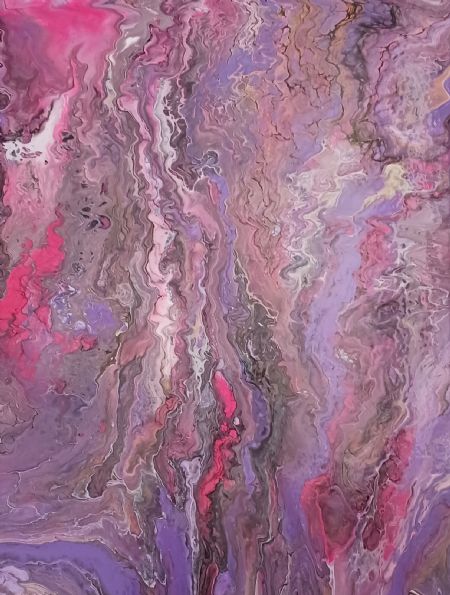 Akryl maleri Lilla af J. Hansen malet i 2025