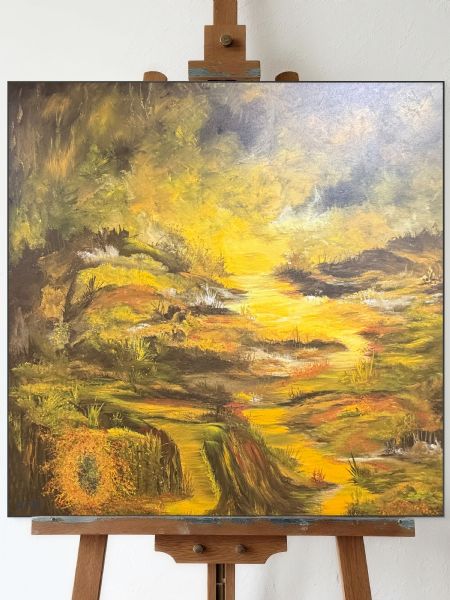 Akryl maleri A tribute to Fall af Anette Thorup Hansen (ATH) malet i 2025