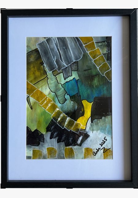 Akryl maleri “ Overgang” af Anette Bangsgaard malet i 2025