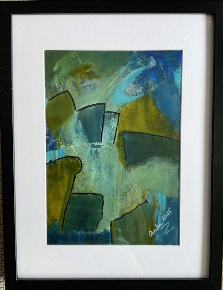 Akryl maleri Nr 295 af Anette Bangsgaard malet i 2025