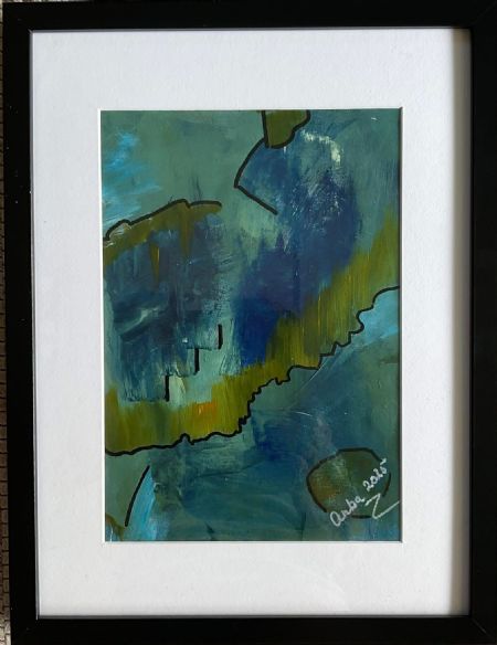 Akryl maleri Nr 296 af Anette Bangsgaard malet i 2025