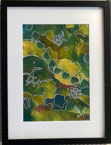 Akryl maleri Nr 290 af Anette Bangsgaard malet i 2024