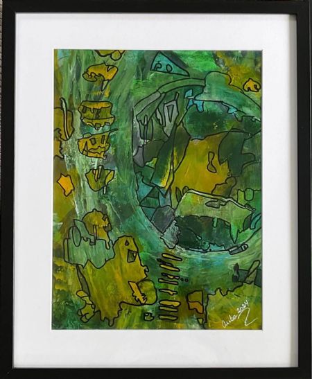 Akryl maleri Nr 289 af Anette Bangsgaard malet i 2024