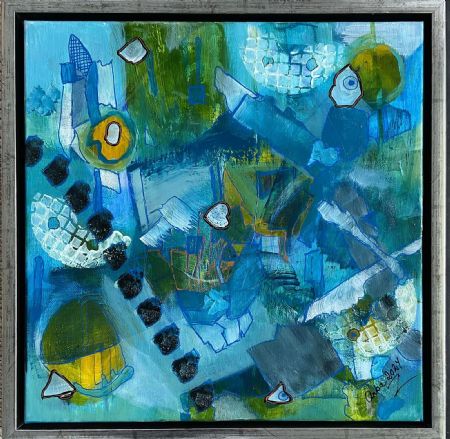 Akryl maleri Nr 288 af Anette Bangsgaard malet i 2024