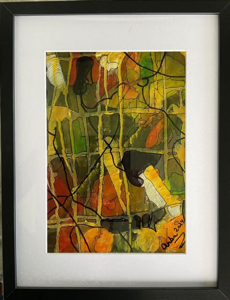 Blandede medier maleri Nr 286 af Anette Bangsgaard malet i 2024