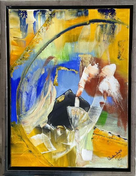 Akryl maleri Nr 284 af Anette Bangsgaard malet i 2024