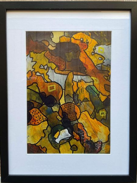 Blandede medier maleri Nr 283 af Anette Bangsgaard malet i 2024