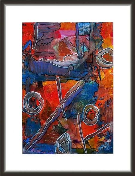 Akryl maleri Nr 275 af Anette Bangsgaard malet i 2023