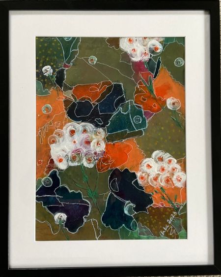 Akryl maleri Nr 277 af Anette Bangsgaard malet i 2023