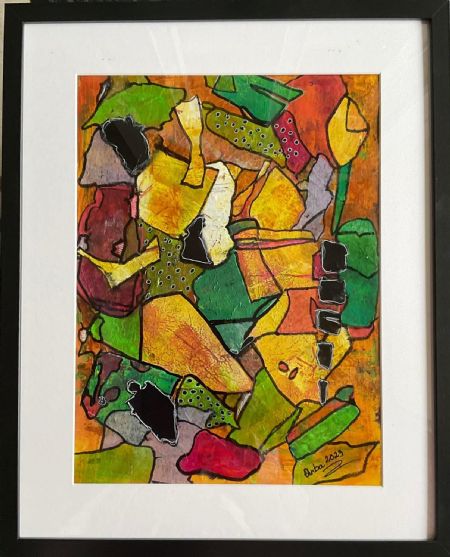 Blandede medier maleri NR 278 af Anette Bangsgaard malet i 2023