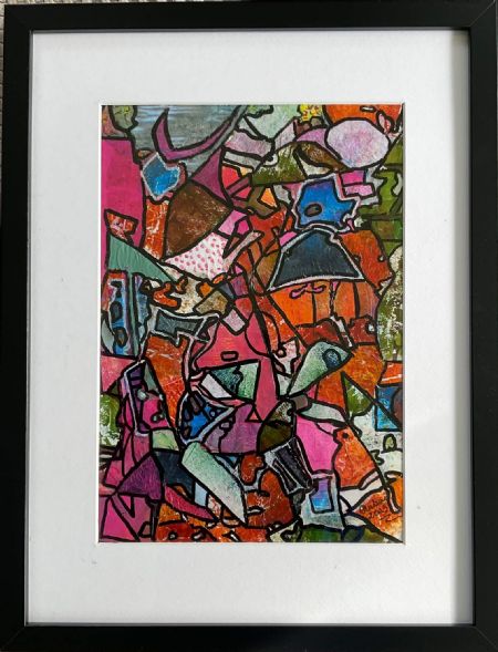 Blandede medier maleri Nr 276 af Anette Bangsgaard malet i 2023