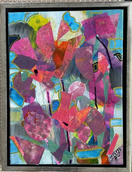 Blandede medier maleri Nr 274 af Anette Bangsgaard malet i 2023