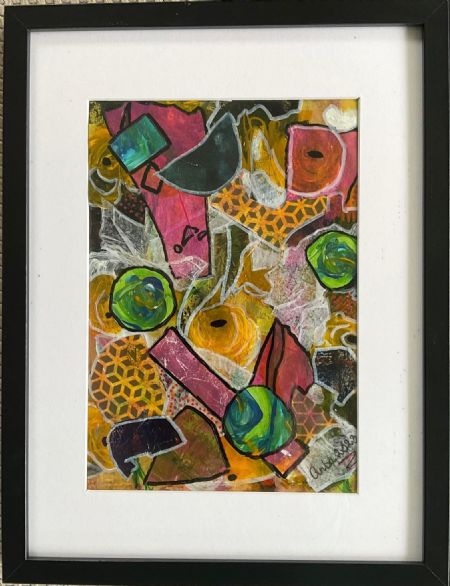 Blandede medier maleri Nr 273 af Anette Bangsgaard malet i 2023