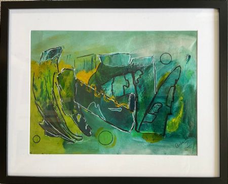 Akryl maleri Nr 272 af Anette Bangsgaard malet i 2023