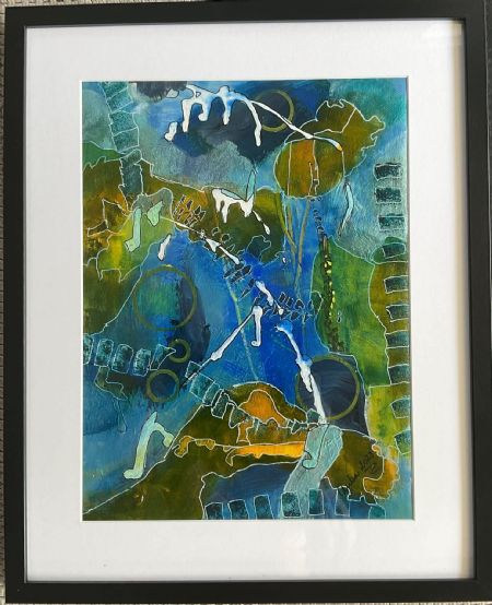 Akryl maleri Nr 271 af Anette Bangsgaard malet i 2023