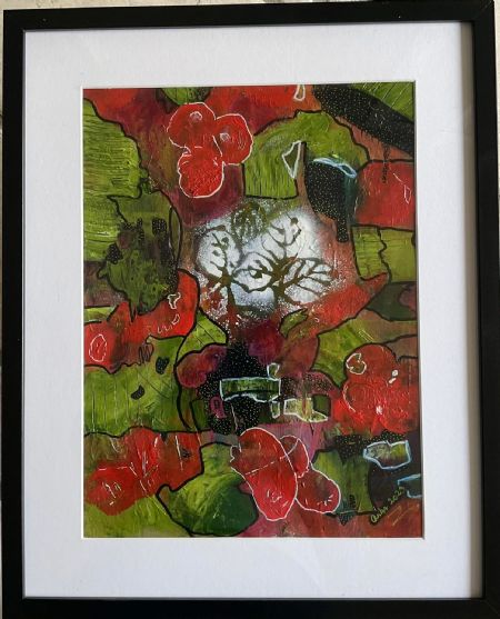 Akryl maleri Nr 264 af Anette Bangsgaard malet i 2023