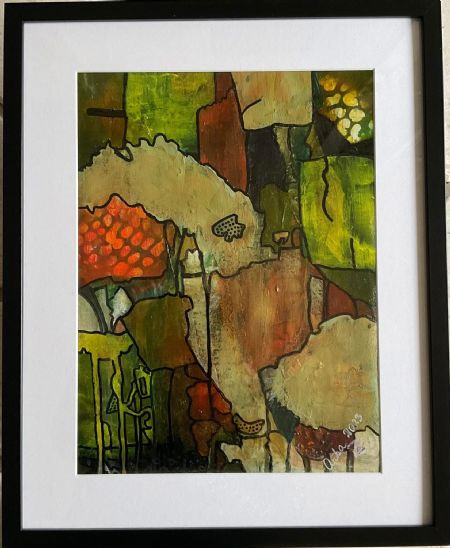 Akryl maleri Nr 263 af Anette Bangsgaard malet i 2023