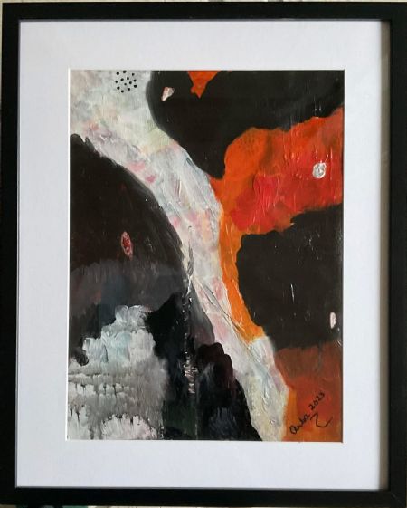 Akryl maleri Nr 262 af Anette Bangsgaard malet i 2023