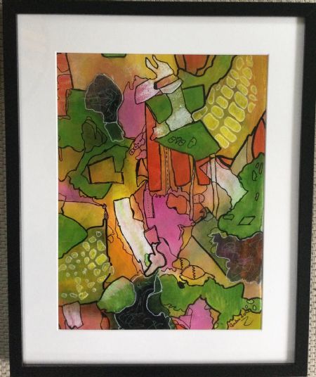 Akryl maleri Nr 251 af Anette Bangsgaard malet i 2022