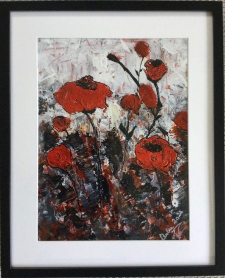 Akryl maleri Nr 254 af Anette Bangsgaard malet i 2022