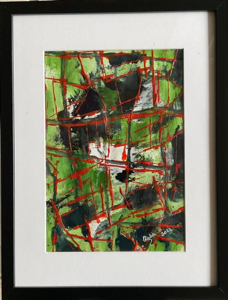 Akryl maleri Nr 259 af Anette Bangsgaard malet i 2022