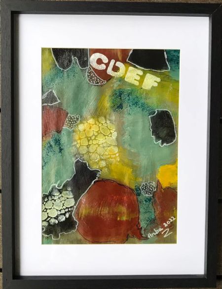 Akryl maleri Nr 253 af Anette Bangsgaard malet i 2022