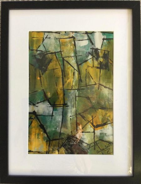 Akryl maleri Nr 245 af Anette Bangsgaard malet i 2022