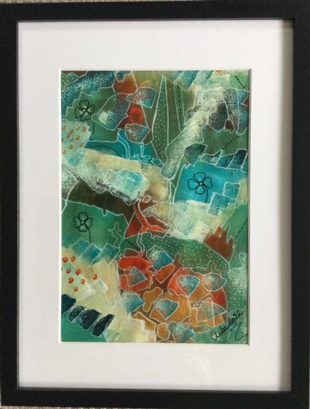 Akryl maleri Nr 244 af Anette Bangsgaard malet i 2022