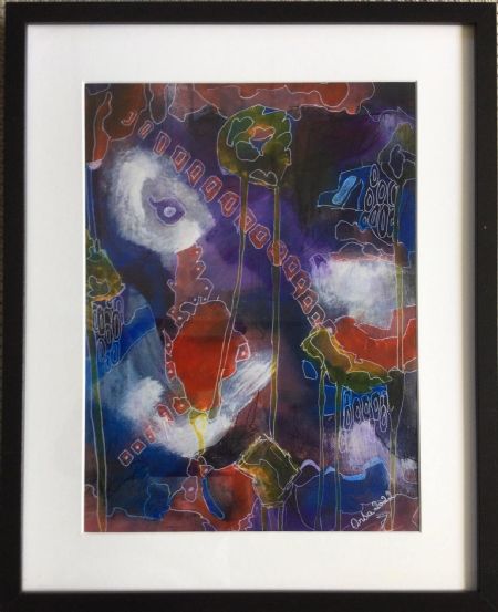 Akryl maleri Nr 243 af Anette Bangsgaard malet i 2022