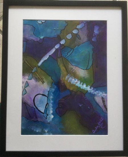 Akryl maleri Nr 237 af Anette Bangsgaard malet i 2022