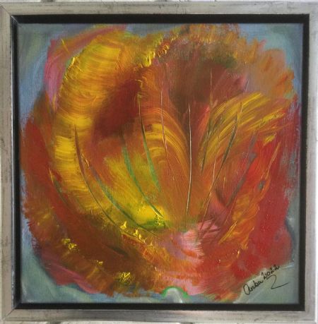 Akryl maleri Nr 234 af Anette Bangsgaard malet i 2022