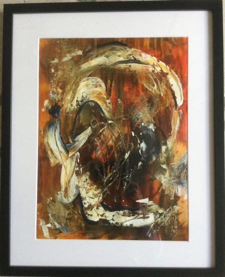 Akryl maleri Nr 228 af Anette Bangsgaard malet i 2022