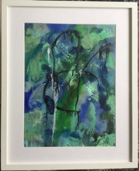 Akryl maleri Nr 227 af Anette Bangsgaard malet i 2022