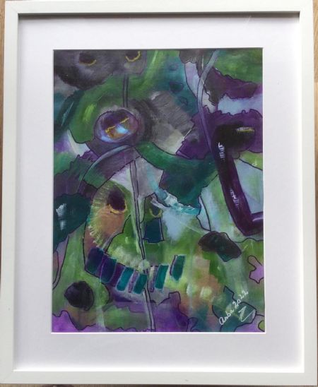 Akryl maleri Nr 225 af Anette Bangsgaard malet i 2022