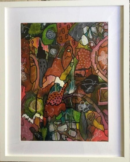 Akryl maleri Nr 221 af Anette Bangsgaard malet i 2022