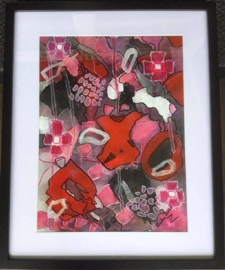 Akryl maleri Nr 194 af Anette Bangsgaard malet i 2021