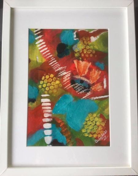 Akryl maleri Nr 192 af Anette Bangsgaard malet i 2021