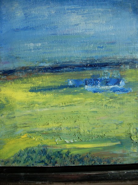 Olie maleri Forårsmarker af Asger Vendelbo malet i 2010
