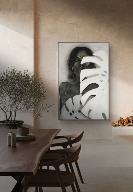 Blandede medier maleri Hidden Grace af Monica Nielsen malet i 2025