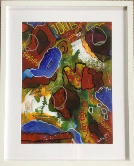 Akryl maleri Nr 197 a af Anette Bangsgaard malet i 2021