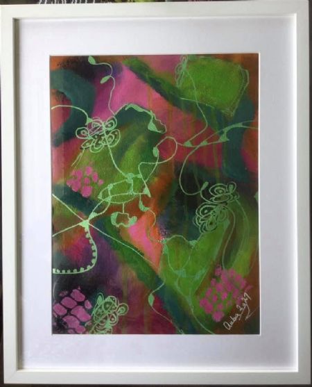 Akryl maleri Nr 188 af Anette Bangsgaard malet i 2021