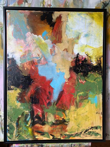 Akryl maleri Abstraktion. af Henrik Diget Thomsen malet i 2024