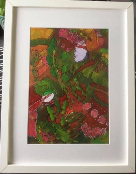 Akryl maleri Nr 176 af Anette Bangsgaard malet i 2021