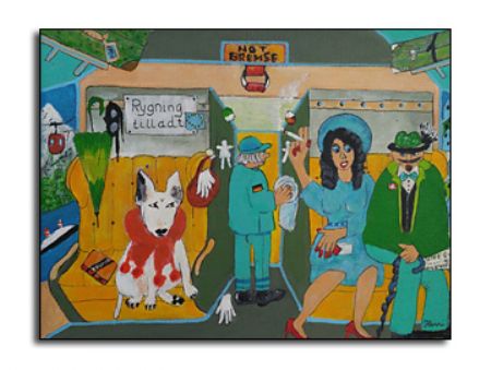 Akryl maleri Holger af Hannelore Rossenell malet i 2019