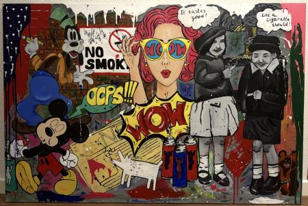 Akryl maleri Oops!!! af Oksana Tønder malet i 2024