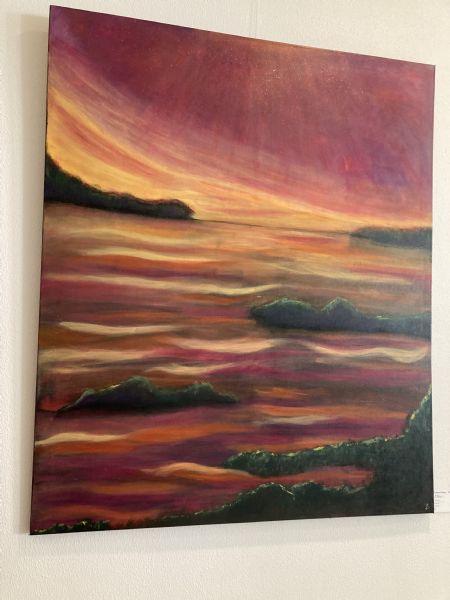 Akryl maleri Drømmenes Hav af Lene Steffensen malet i 2021