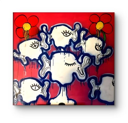 Akryl maleri Dreams In Bloom af Julius Aagaard malet i 2025