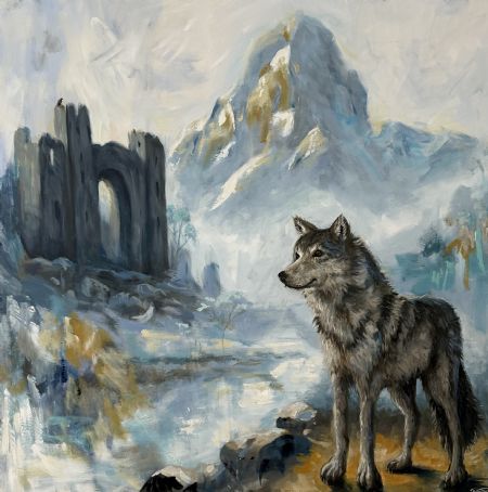 Akryl maleri My Path af Tilde Winther malet i 2025