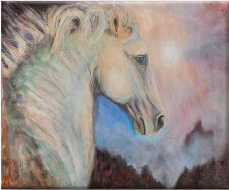 Olie maleri I Eget Lys af Anna Maria Olsen malet i 2025