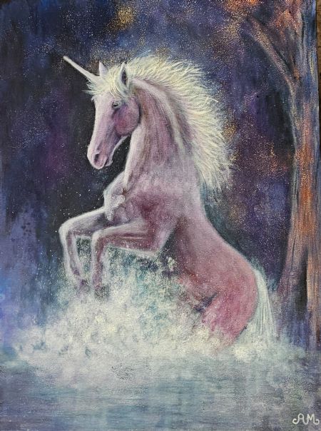 Olie maleri Forvandlingens Kraft af Anna Maria Olsen malet i 2025